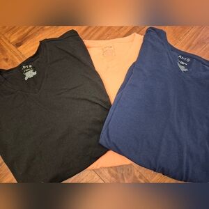 Apt. 9 V-Neck T-Shirts - Black, Orange, Blue